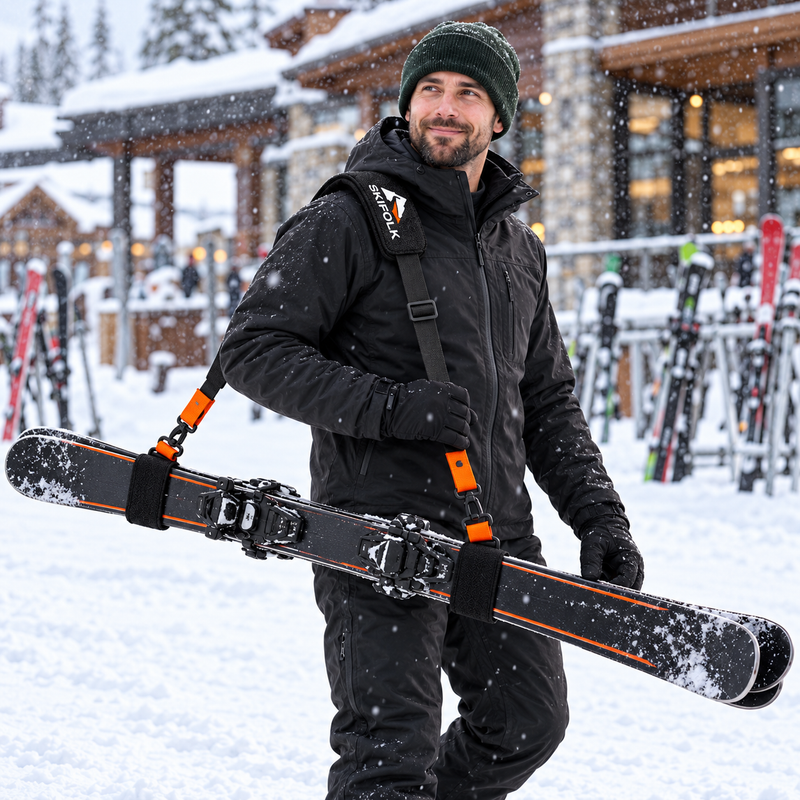 SKIFOLK Premium bärrem för skidor – vadderad och justerbar
