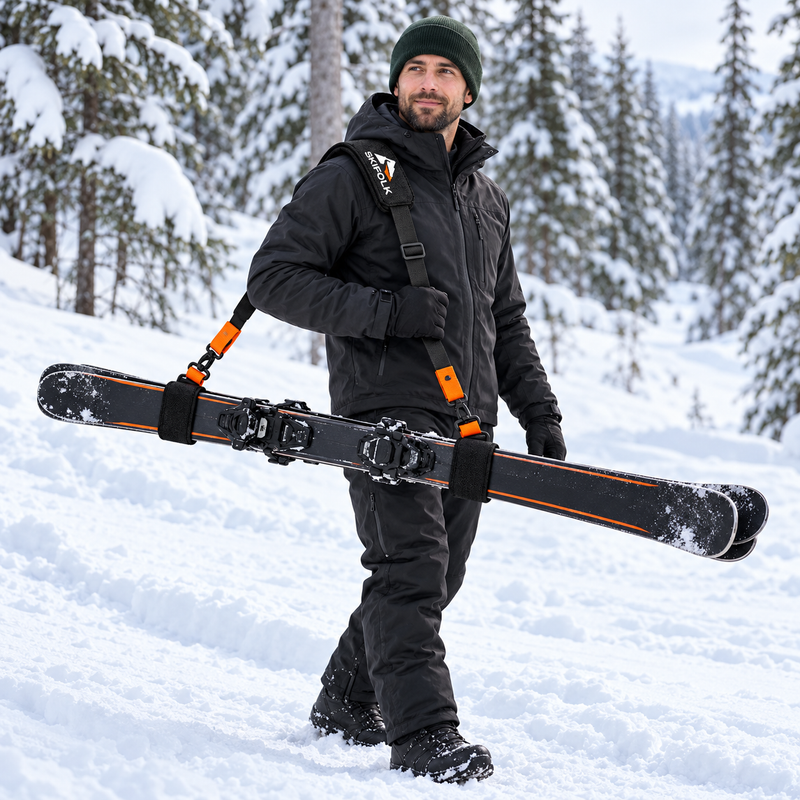 SKIFOLK Premium bärrem för skidor – vadderad och justerbar